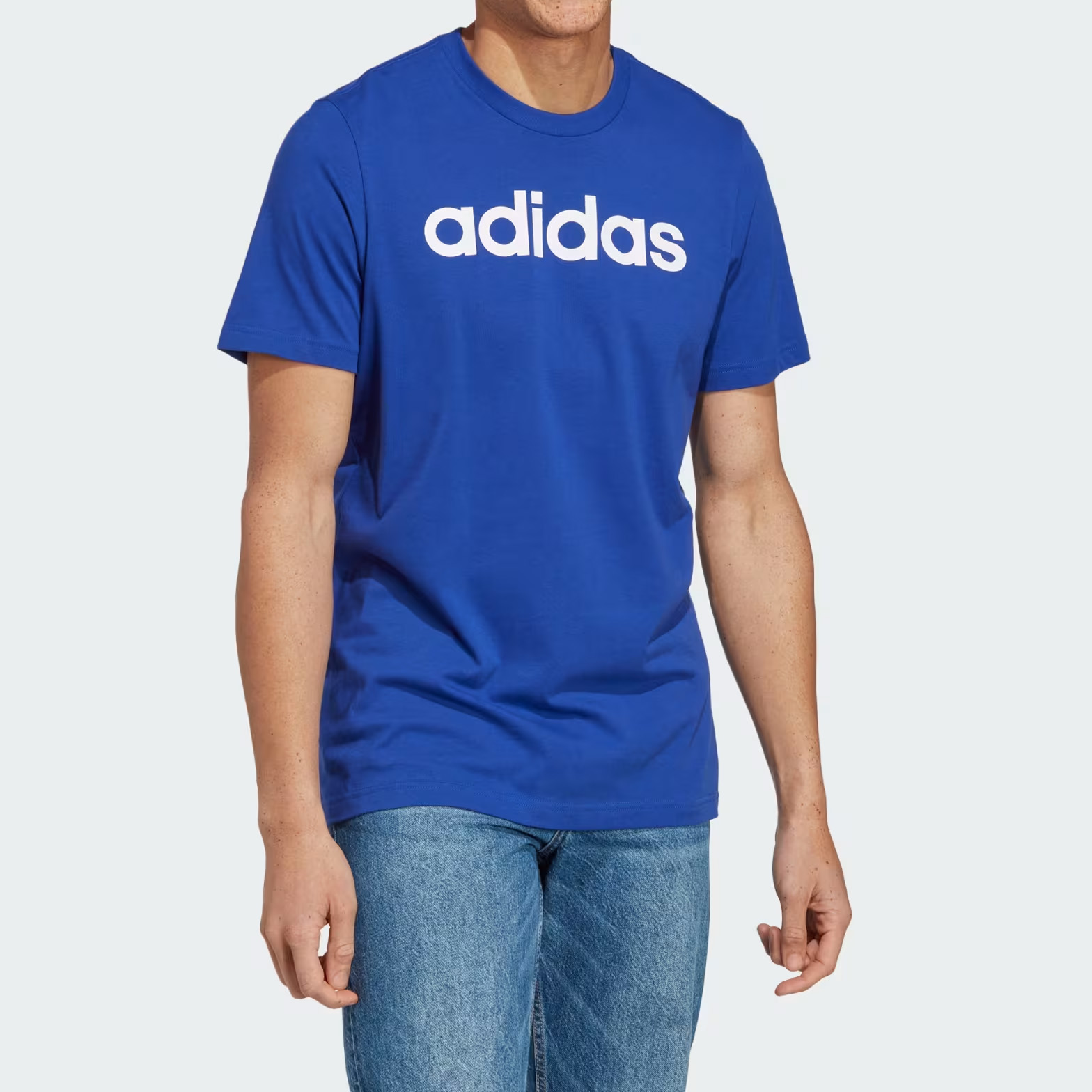 Essentials Single Jersey Linear Embroidered Logo Tee