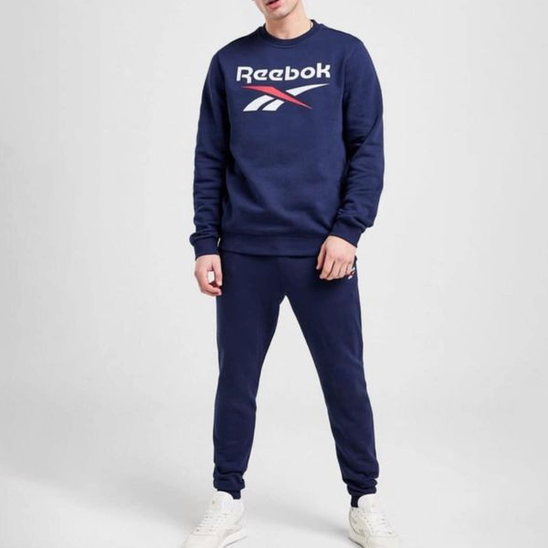 Identity Fleece Stacked Logo Crew