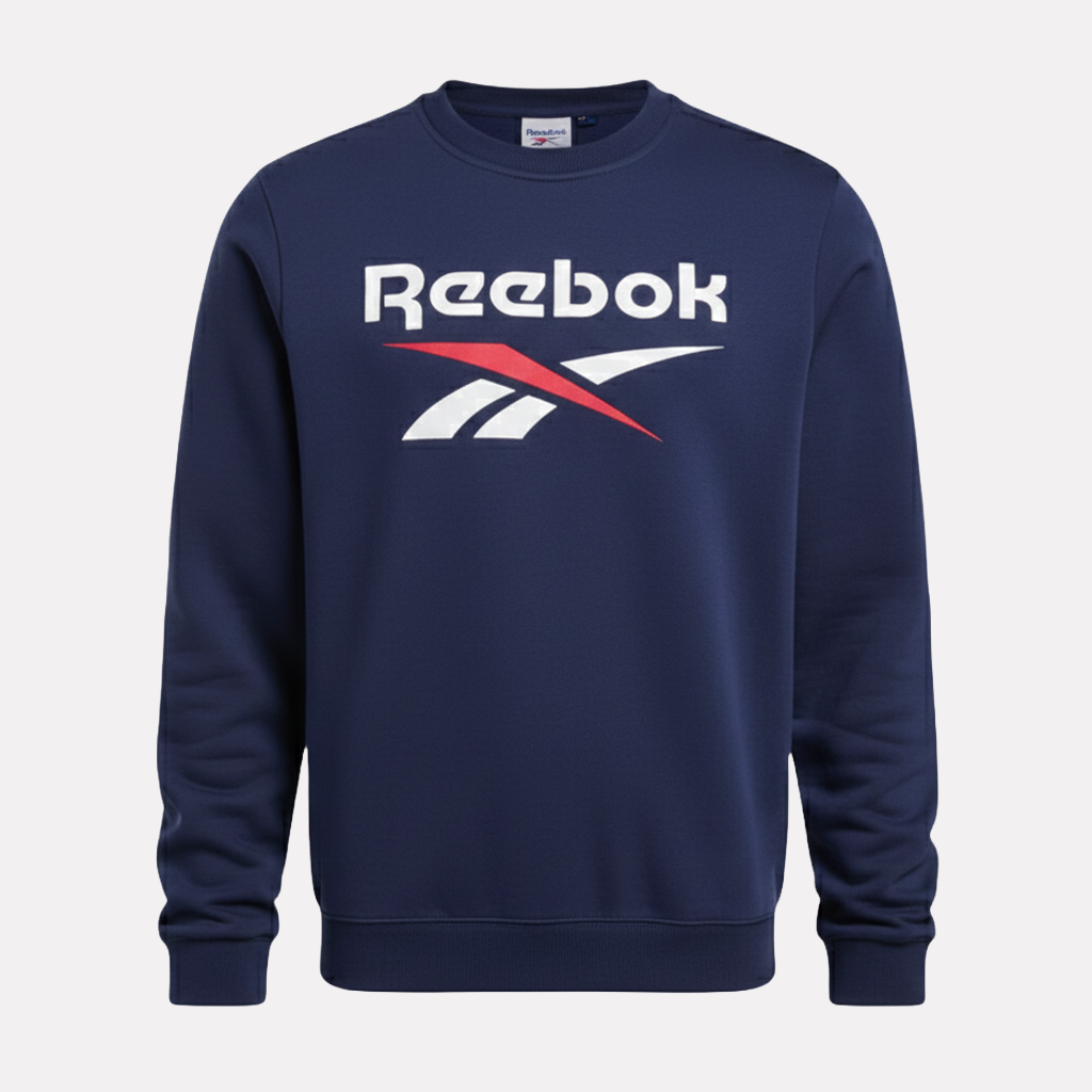 Identity Fleece Stacked Logo Crew